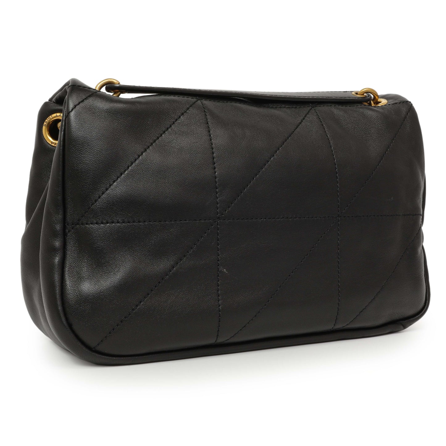 Exclusive Saint Laurent Black Lambskin Matelasse Monogram Small Jamie 4.3 — Side View