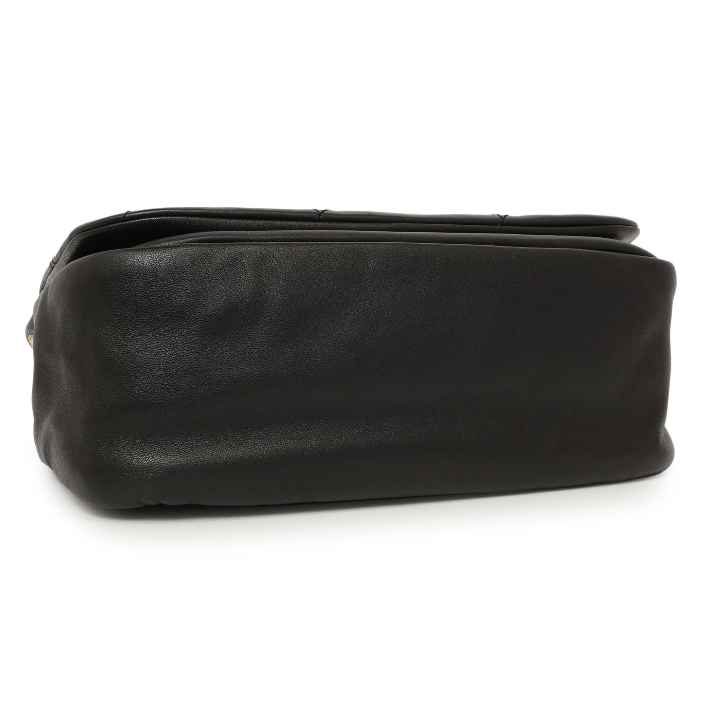 Exclusive Saint Laurent Black Lambskin Matelasse Monogram Small Jamie 4.3 — Back View