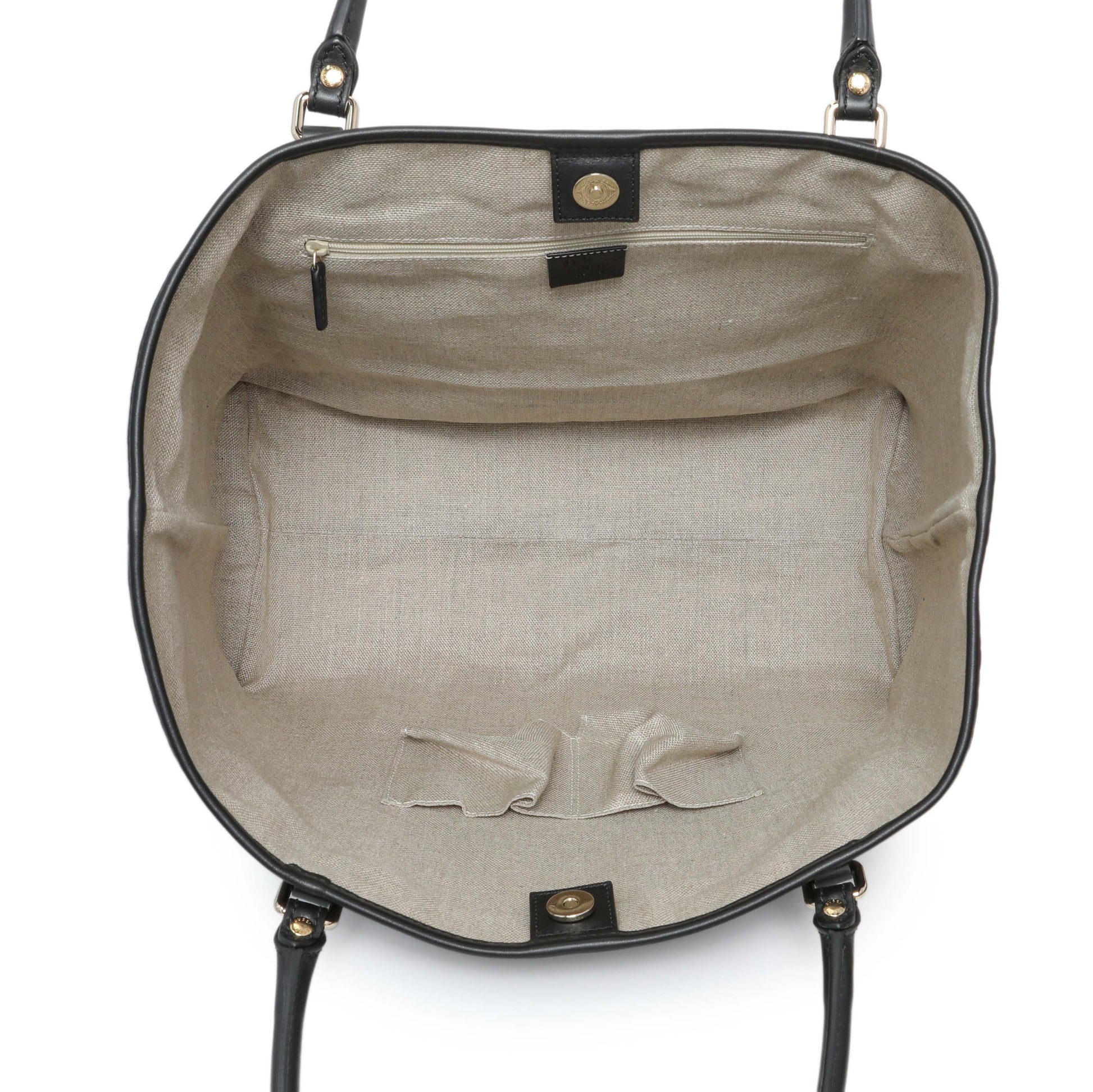 Exclusive Gucci Black Microguccissima Large Joy Tote — Top View