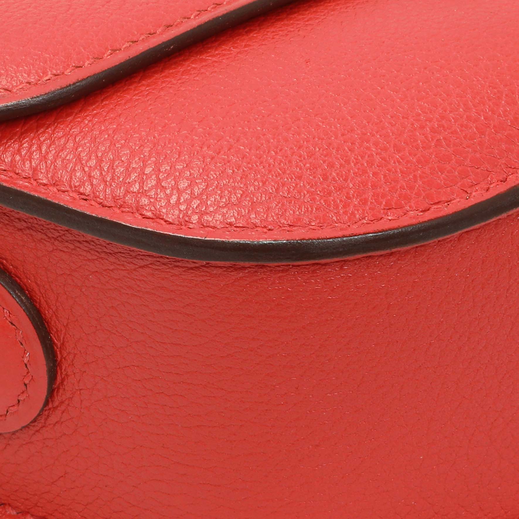 Exclusive Hermes Rouge Tomate Evercolor Cherche Midi 18 — Top View
