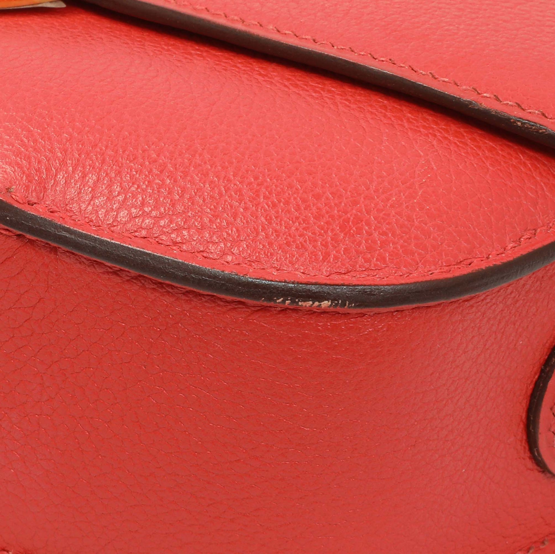 Exclusive Hermes Rouge Tomate Evercolor Cherche Midi 18 — Detail View