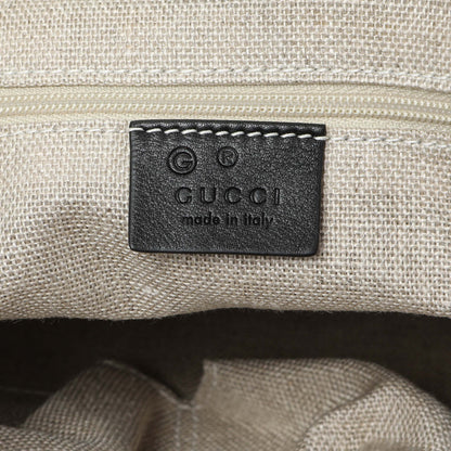 Exclusive Gucci Black Microguccissima Large Joy Tote — Detail View