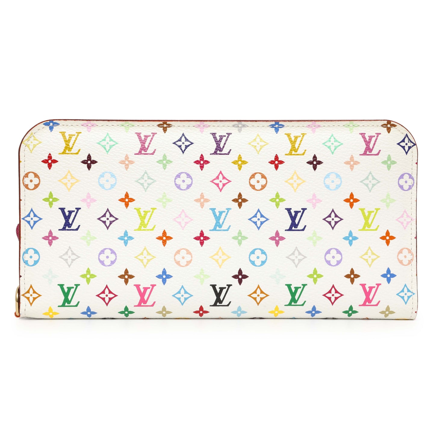 Exclusive Louis Vuitton White Monogram Multicolor Insolite Wallet — Front View
