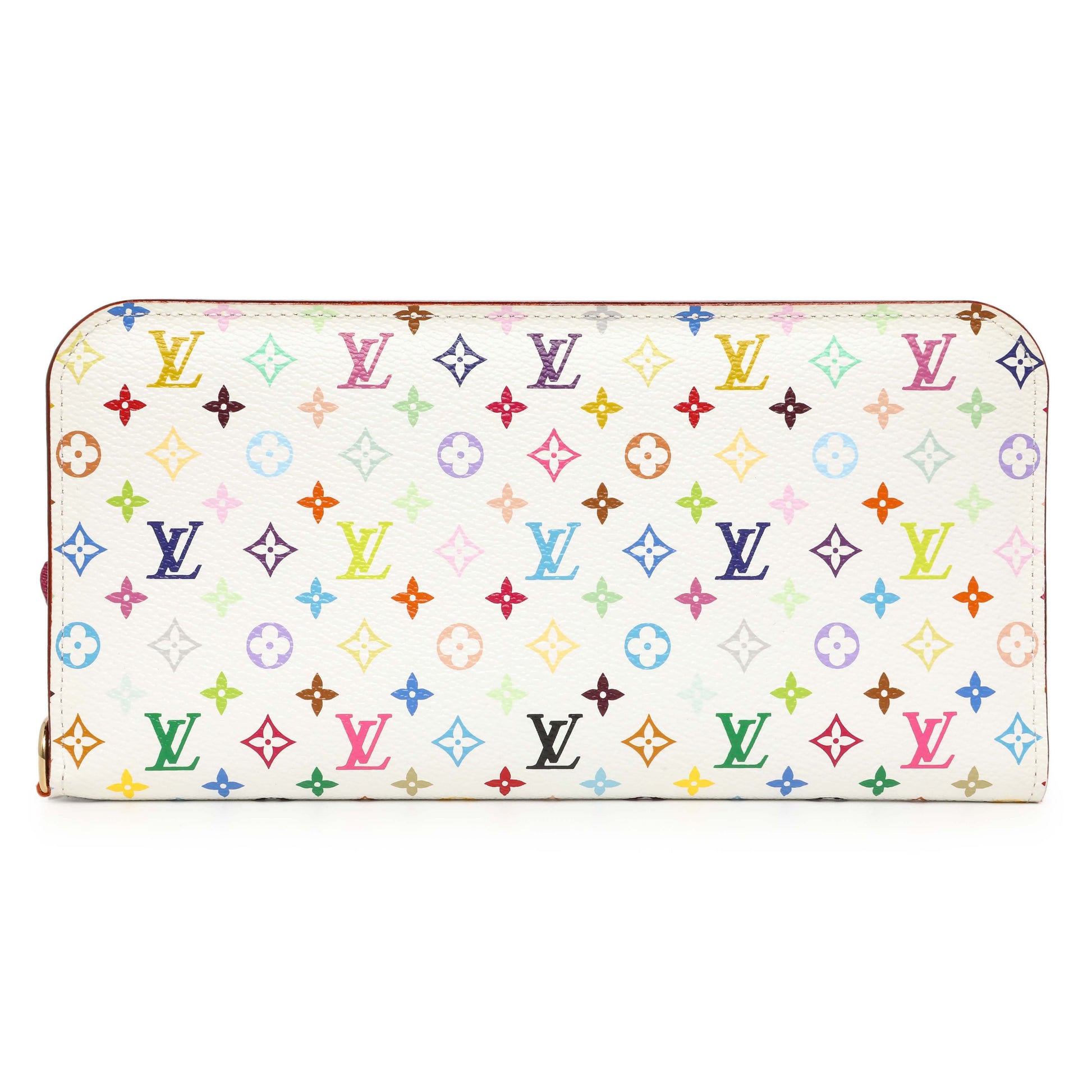 Exclusive Louis Vuitton White Monogram Multicolor Insolite Wallet — Front View
