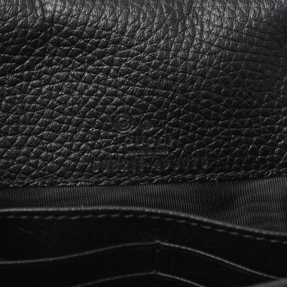 Exclusive Gucci Black Pebbled Calfskin Soho Wallet on Chain — Detail View