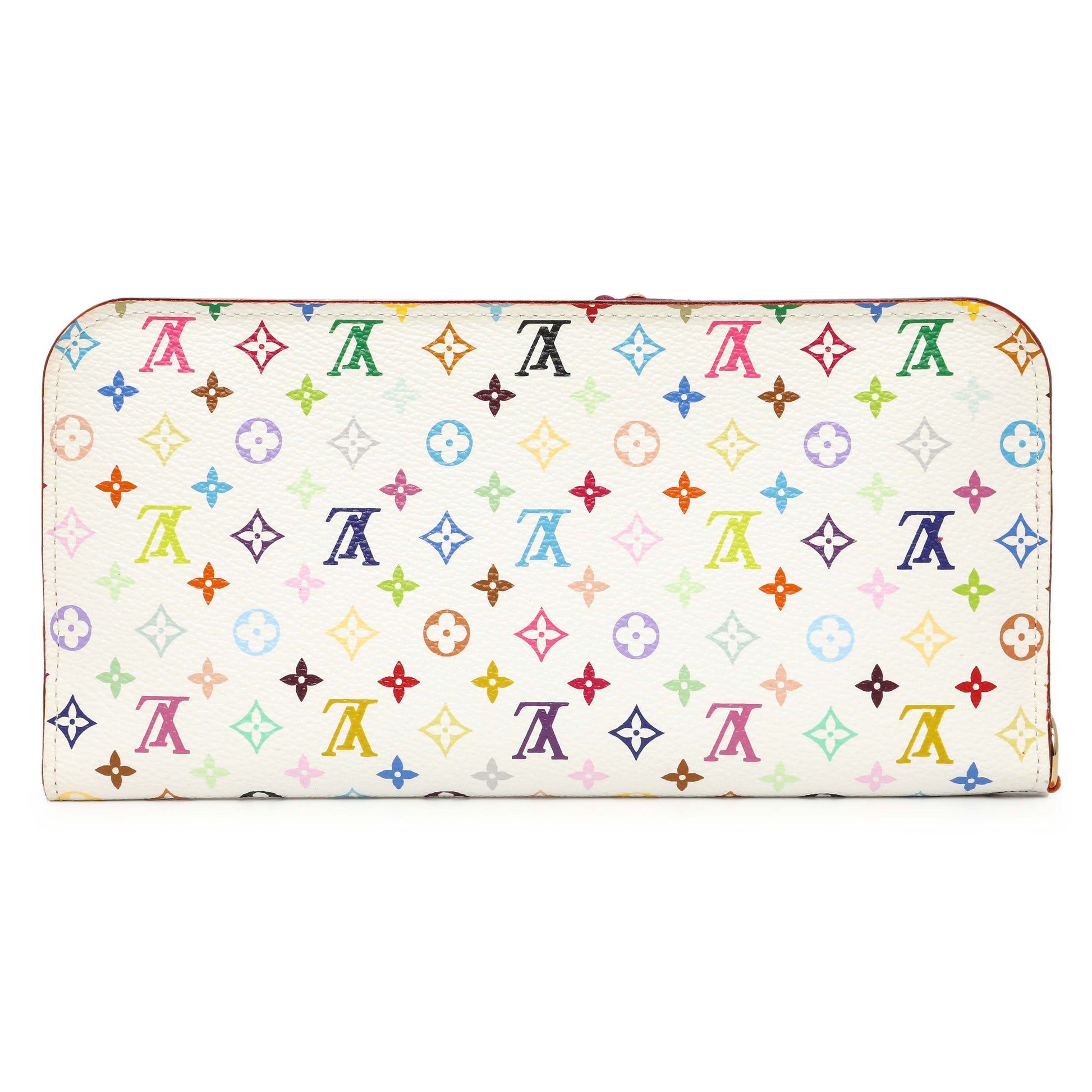 Exclusive Louis Vuitton White Monogram Multicolor Insolite Wallet — Side View