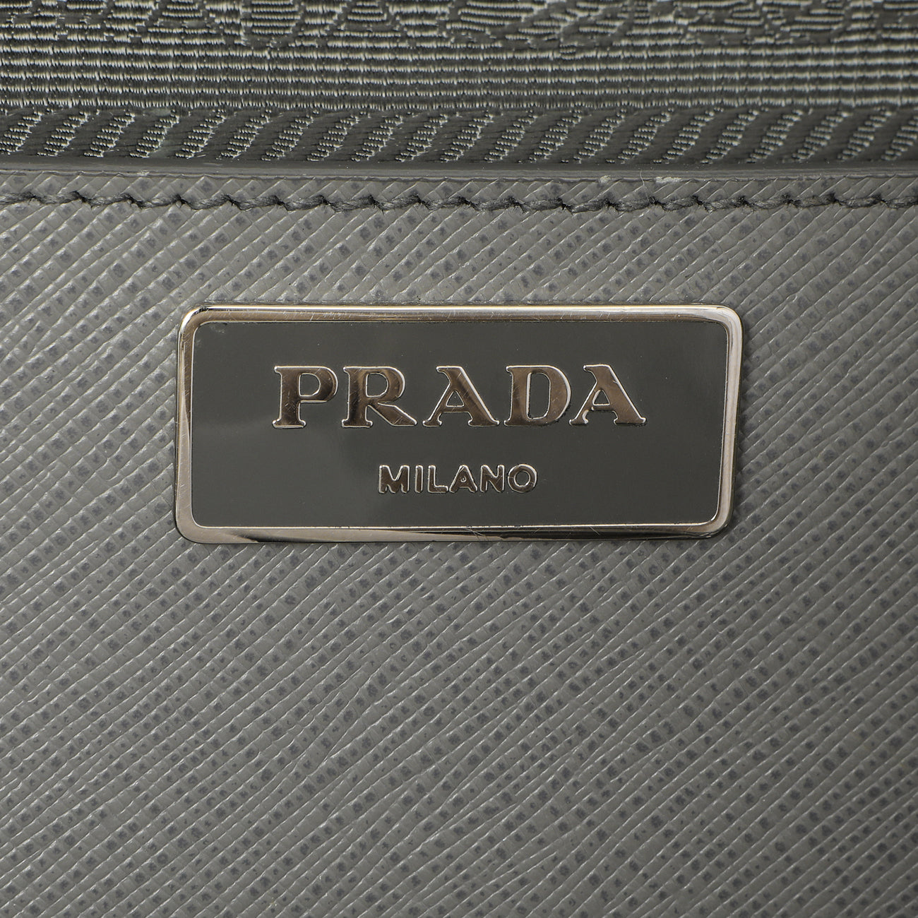 Exclusive Prada Grey Saffiano Large Galleria Double Zip Tote — Alternate View 9