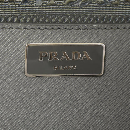 Exclusive Prada Grey Saffiano Large Galleria Double Zip Tote — Alternate View 9