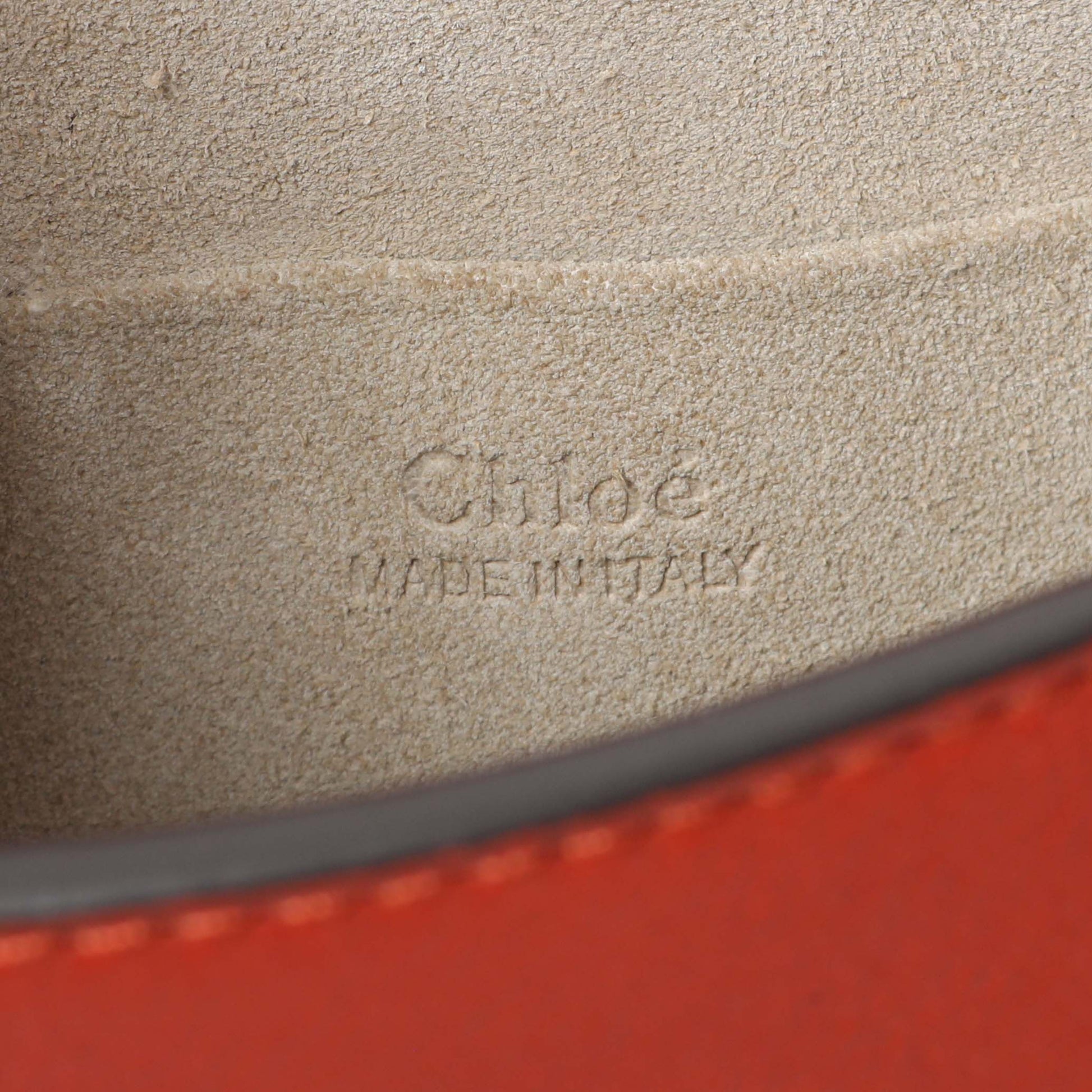 Exclusive Chloe Red Calfskin Small Nile Bracelet Bag — Detail View