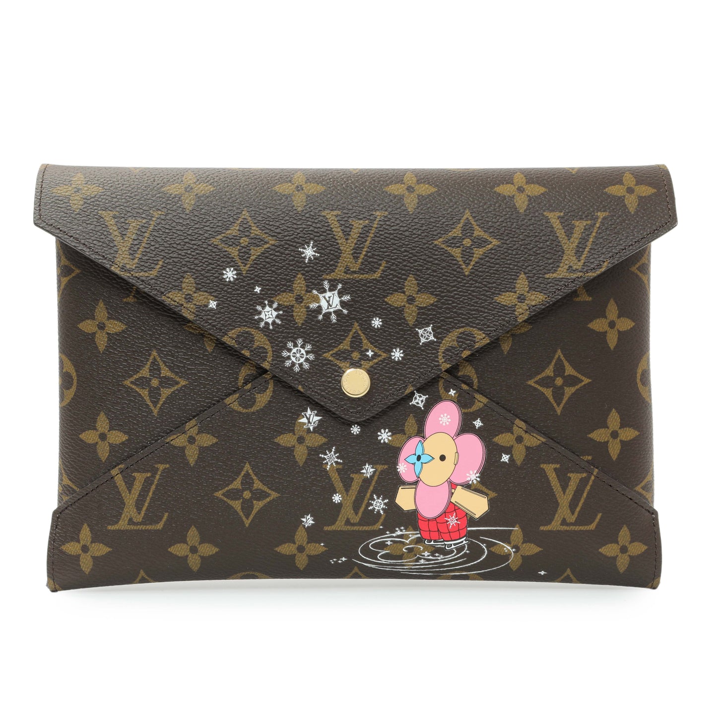 Exclusive Louis Vuitton Monogram 2023 Christmas Animation Kirigami Pochette — Front View