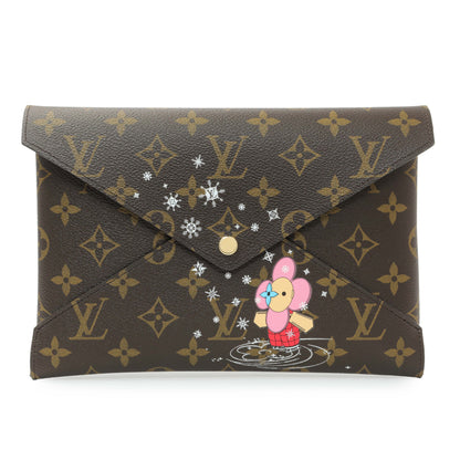Exclusive Louis Vuitton Monogram 2023 Christmas Animation Kirigami Pochette — Front View