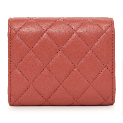 Exclusive Chanel Pink Quilted Lambskin 19 Small Flap Wallet — Side View