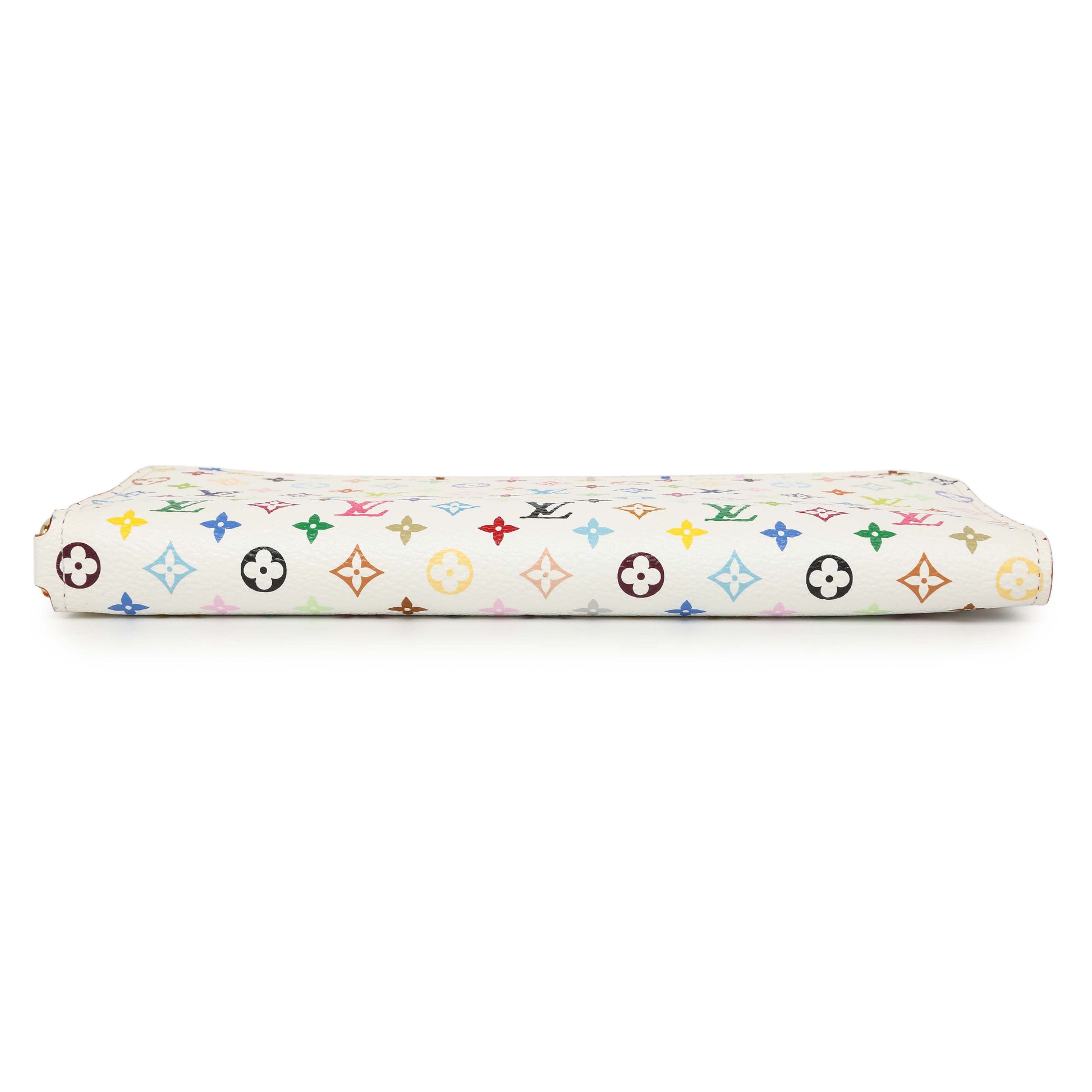 Exclusive Louis Vuitton White Monogram Multicolor Insolite Wallet — Back View