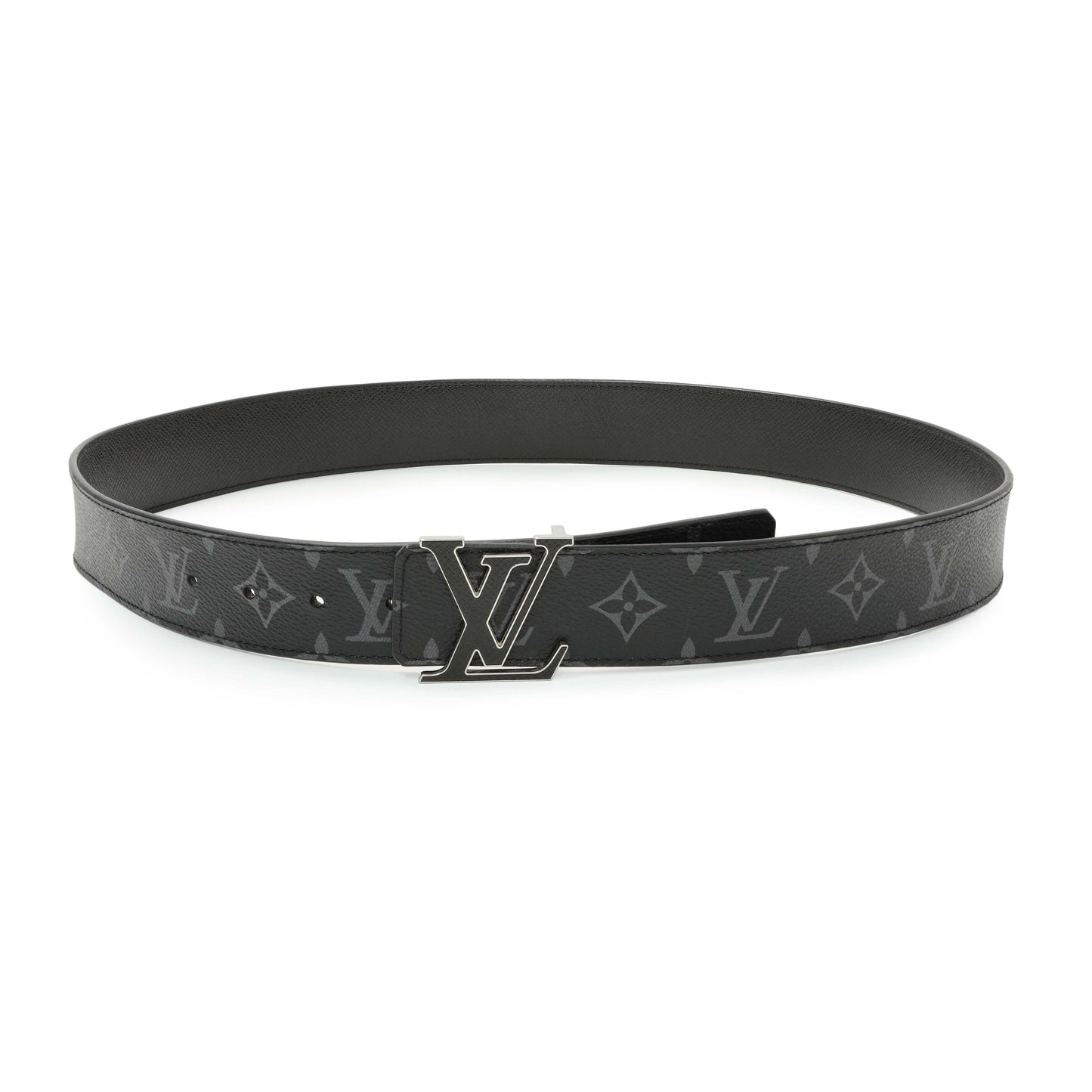 Exclusive Louis Vuitton Monogram Taigarama LV Initiales 40mm Reversible Belt — Front View