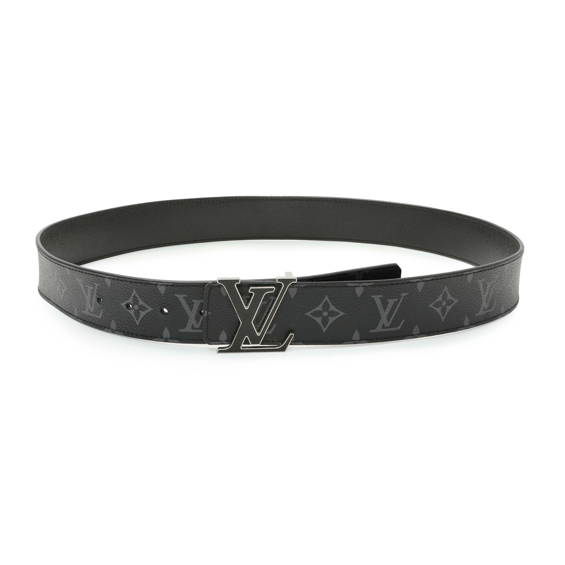 Exclusive Louis Vuitton Monogram Taigarama LV Initiales 40mm Reversible Belt — Front View