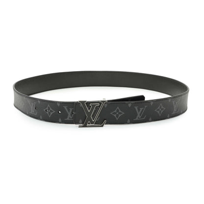 Exclusive Louis Vuitton Monogram Taigarama LV Initiales 40mm Reversible Belt — Front View