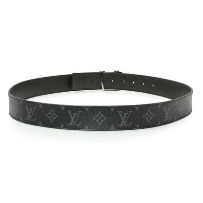 Exclusive Louis Vuitton Monogram Taigarama LV Initiales 40mm Reversible Belt — Side View