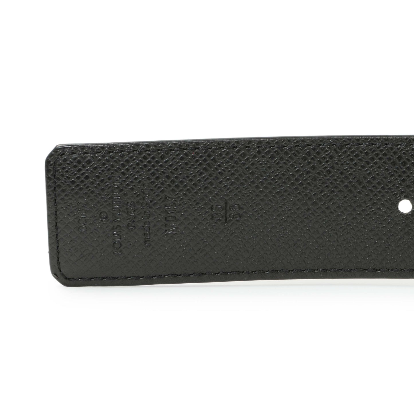 Exclusive Louis Vuitton Monogram Taigarama LV Initiales 40mm Reversible Belt — Back View