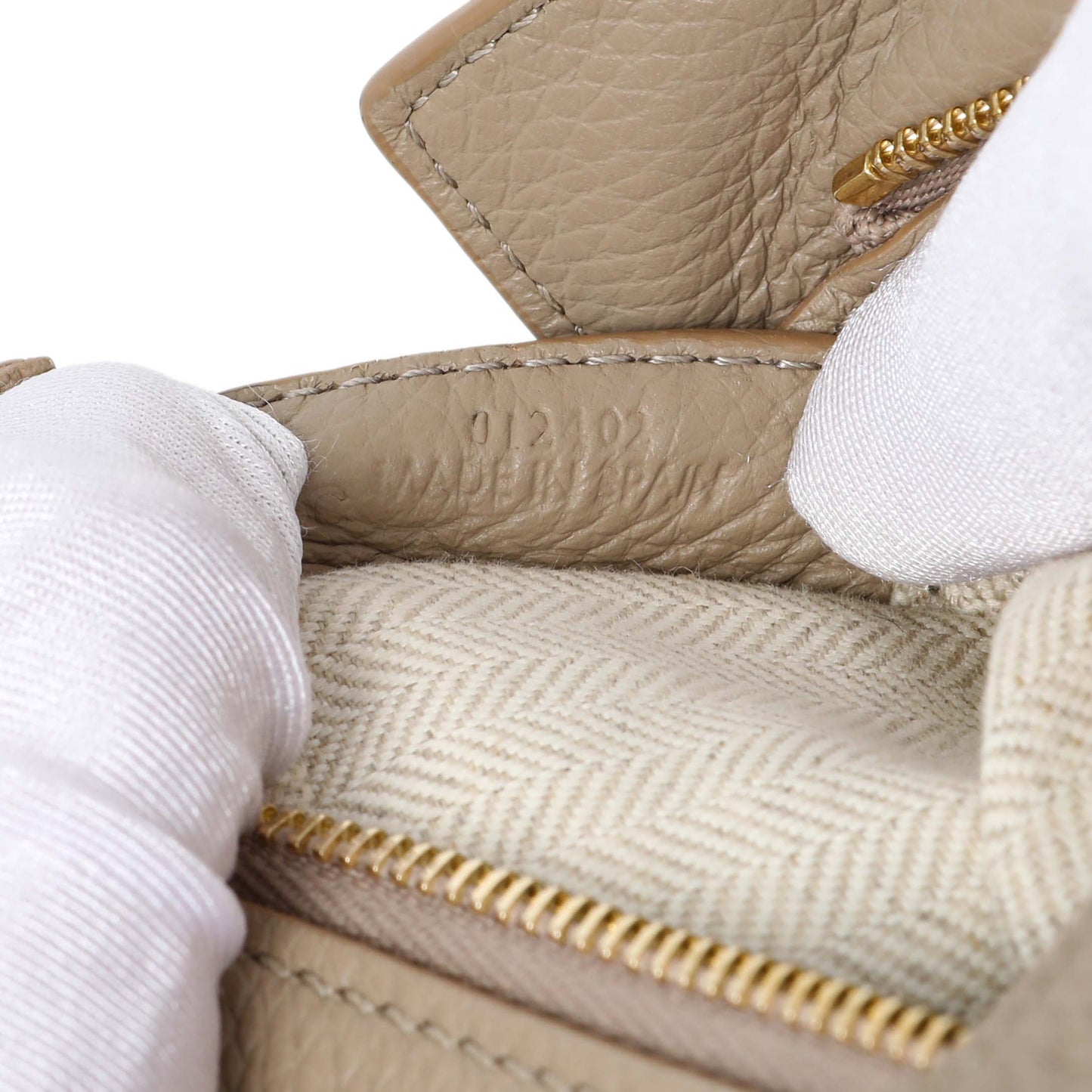 Exclusive Loewe Sand Grained Calfskin Mini Puzzle Bag — Lifestyle View