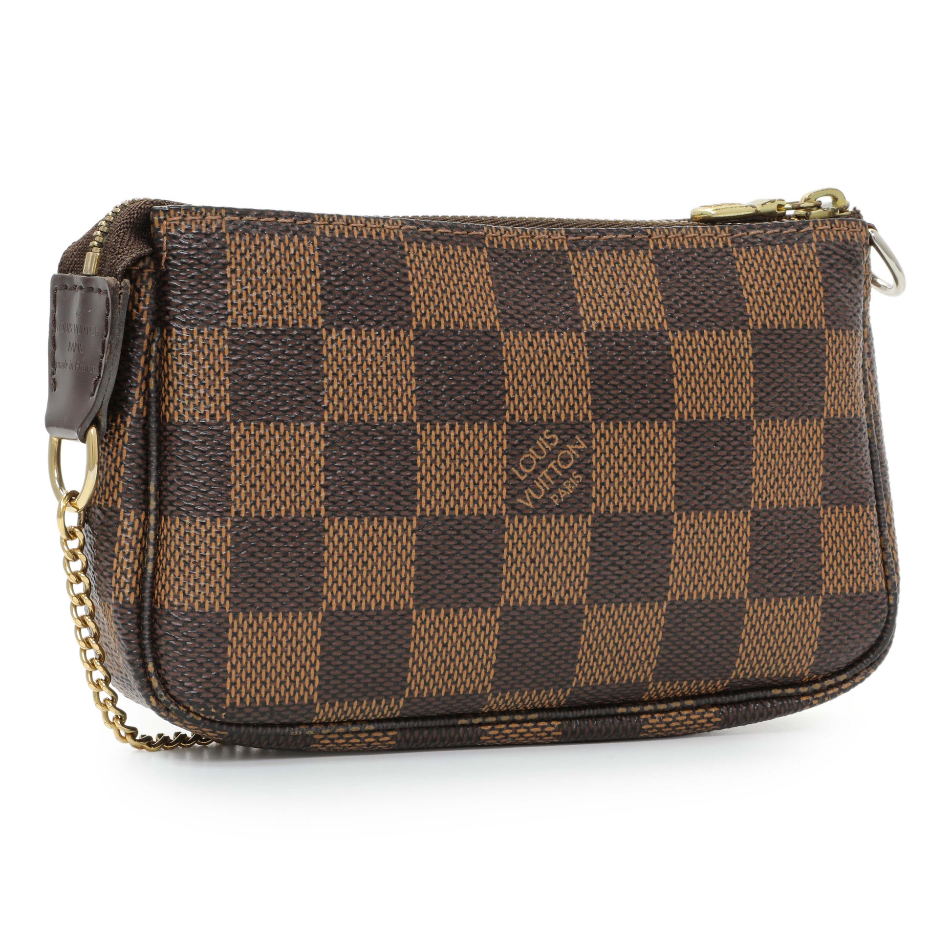 Exclusive Louis Vuitton Damier Ebene Trunks and Bags Mini Pochette Accessories — Side View