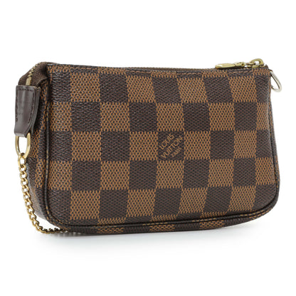 Exclusive Louis Vuitton Damier Ebene Trunks and Bags Mini Pochette Accessories — Side View