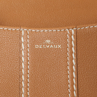 Exclusive Delvaux Vegetal Grained Rodeo Calfskin Brillant Mini Surpiqué — Detail View