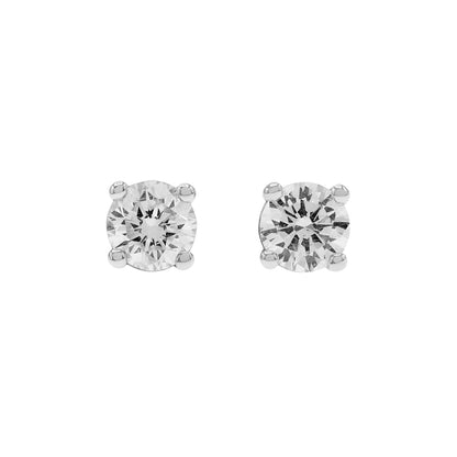 Exclusive 18K White Gold 0.83 Carat Diamond Earrings — Front View