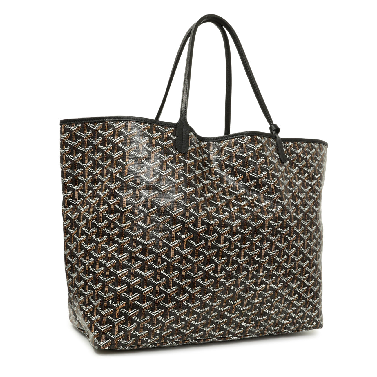 Exclusive Goyard Black Goyardine Saint Louis GM — Side View