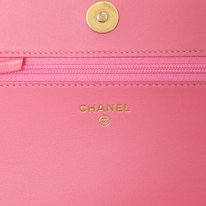 Exclusive Chanel Pink Quilted Calfskin Boy Wallet on Chain — Alternate View 9