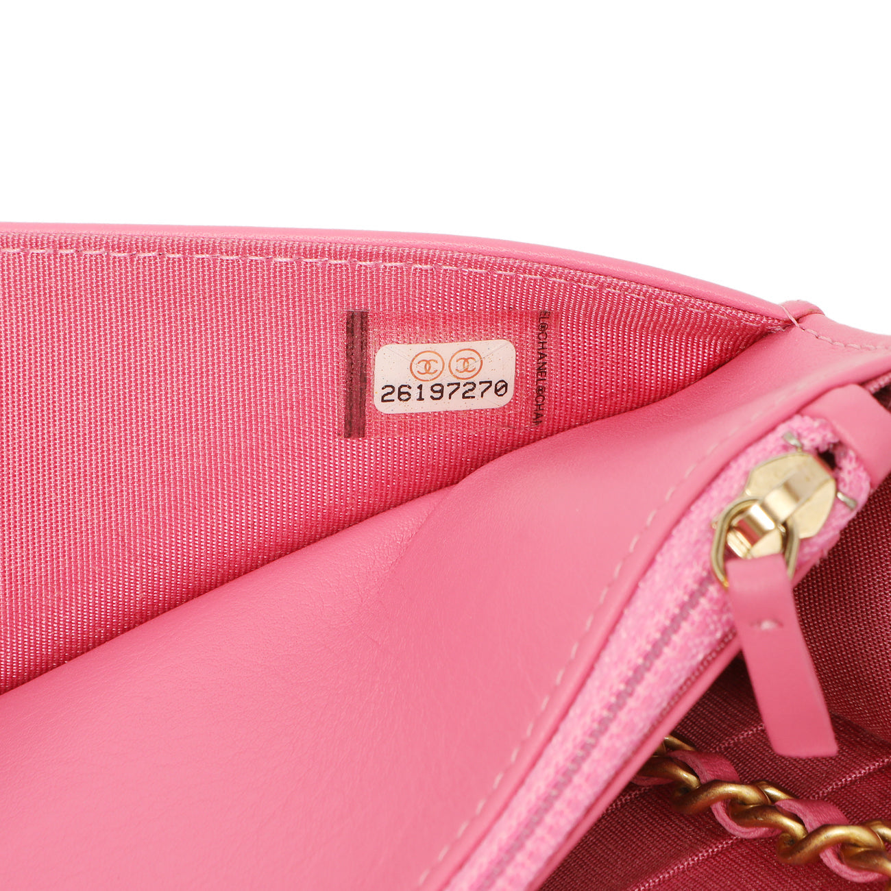 Exclusive Chanel Pink Quilted Calfskin Boy Wallet on Chain — Alternate View 11