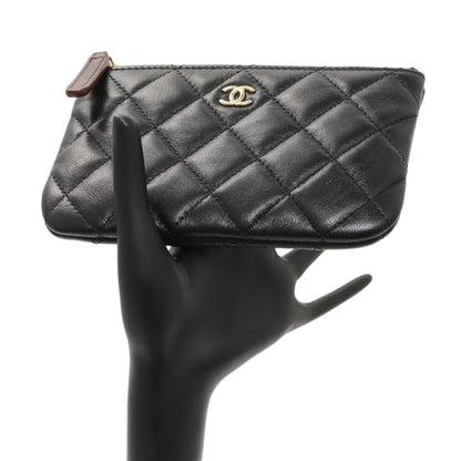 Exclusive Chanel Black Lambskin Quilted Small Cosmetic Case — Alternate View 9