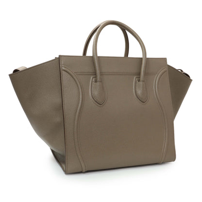 Exclusive Celine Beige Medium Phantom Luggage — Side View