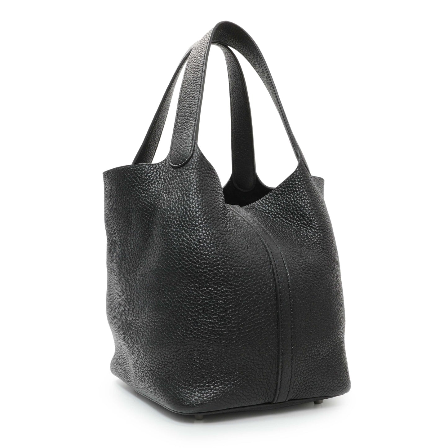 Exclusive Hermes Black Clemence Picotin 22 — Side View
