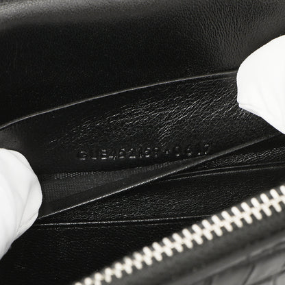 Exclusive Saint Laurent Black Crocodile Embossed Calfskin Kate Monogram Tassel Chain Wallet — Lifestyle View