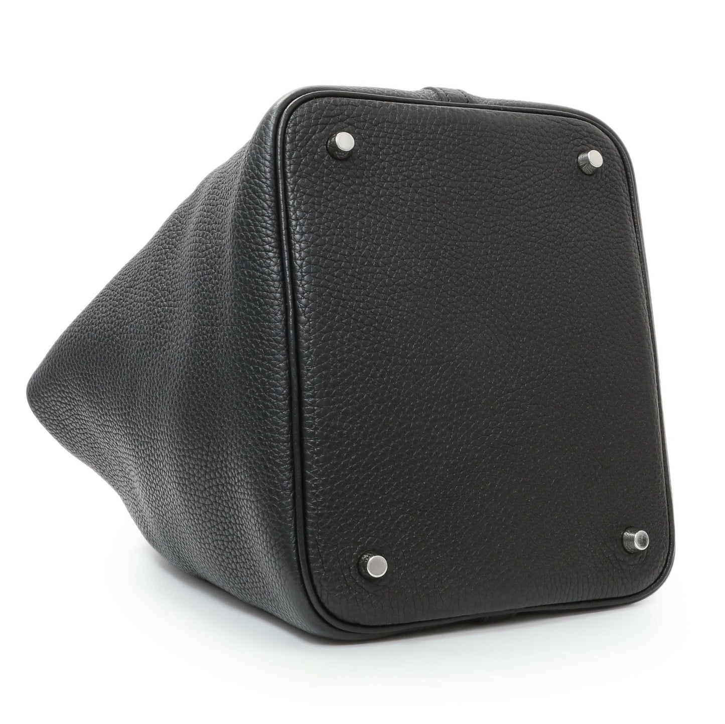 Exclusive Hermes Black Clemence Picotin 22 — Back View