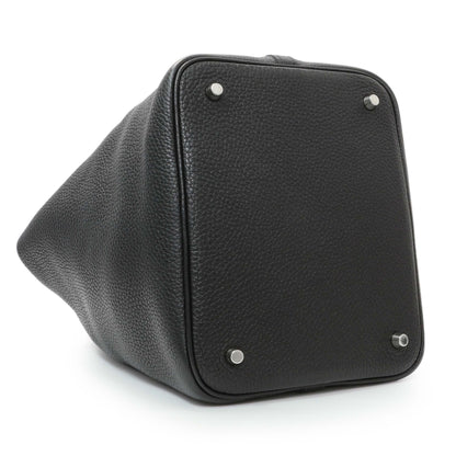 Exclusive Hermes Black Clemence Picotin 22 — Back View