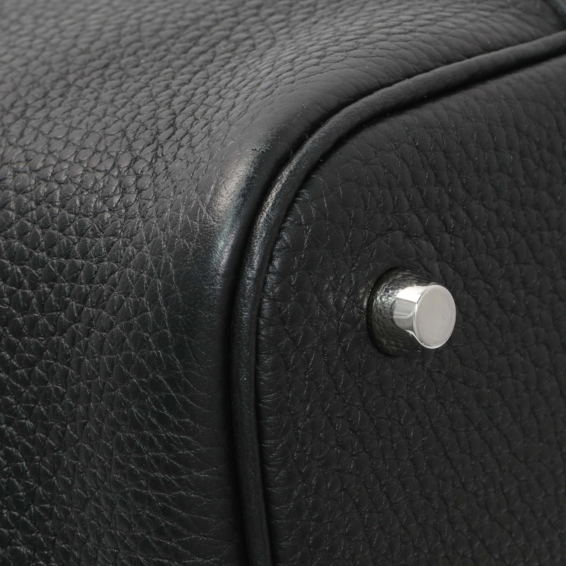 Exclusive Hermes Black Clemence Picotin 22 — Top View