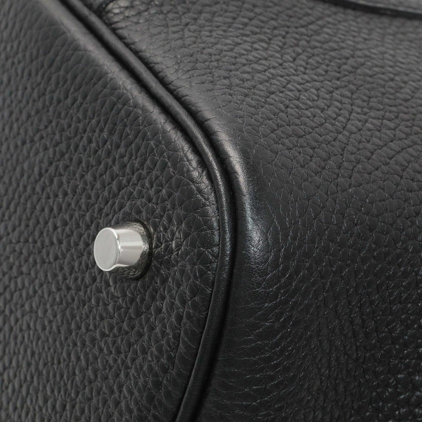 Exclusive Hermes Black Clemence Picotin 22 — Detail View