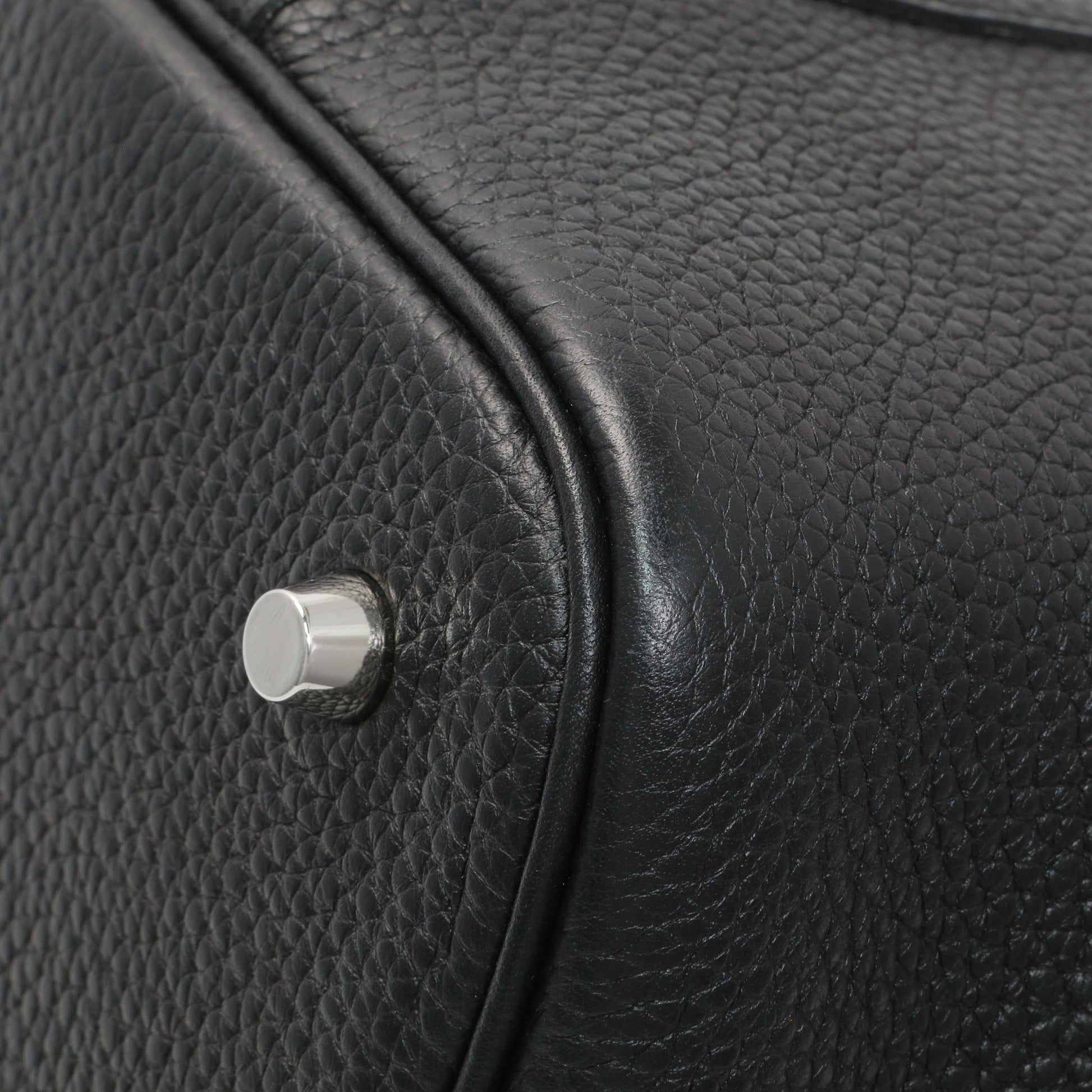 Exclusive Hermes Black Clemence Picotin 22 — Detail View