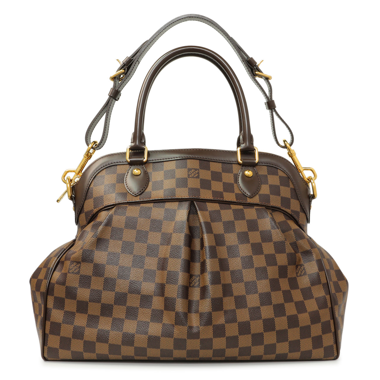 Exclusive Louis Vuitton Damier Ebene Trevi GM — Front View
