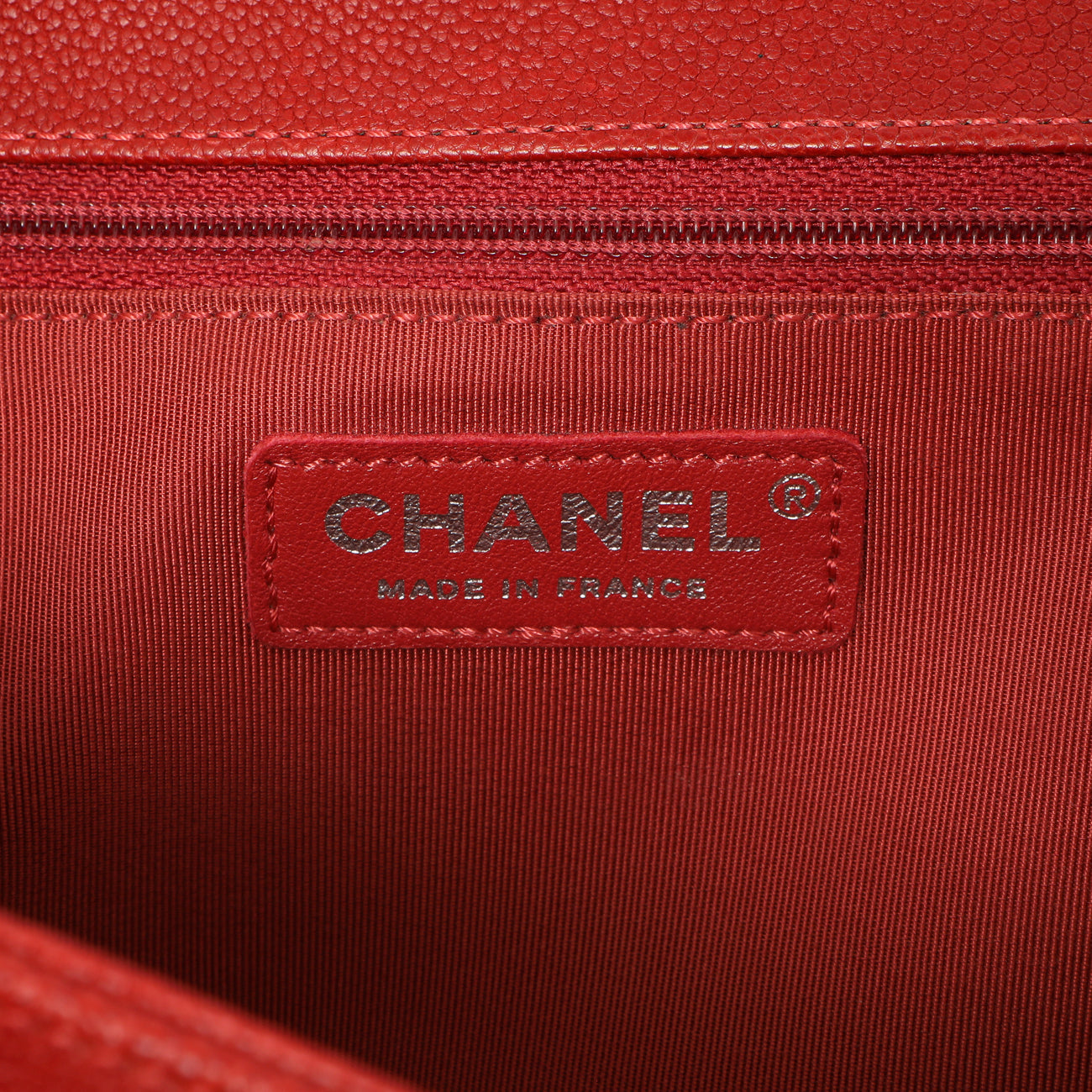 Exclusive Chanel Red Quilted Caviar New Medium Boy Bag — Alternate View 9