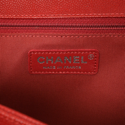 Exclusive Chanel Red Quilted Caviar New Medium Boy Bag — Alternate View 9