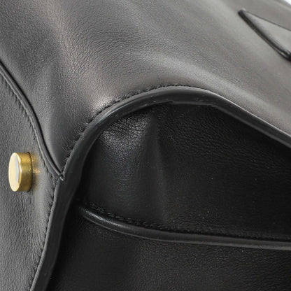 Exclusive Saint Laurent Black Calfskin Small Sac De Jour — Detail View