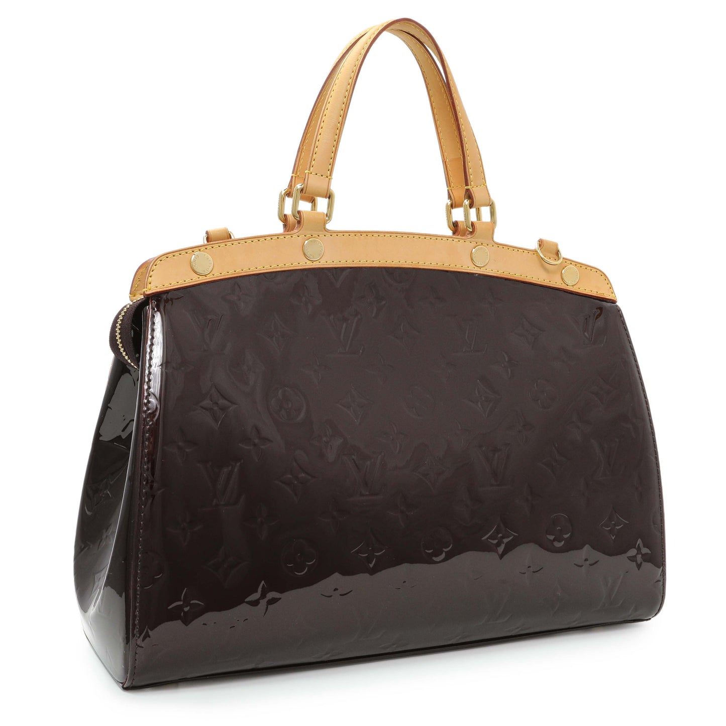 Exclusive Louis Vuitton Amarante Vernis Brea MM — Side View