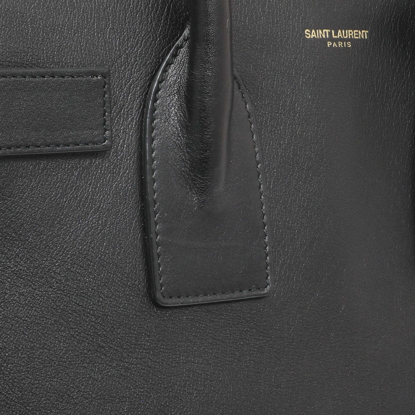 Exclusive Saint Laurent Black Calfskin Small Sac De Jour — Alternate View 12