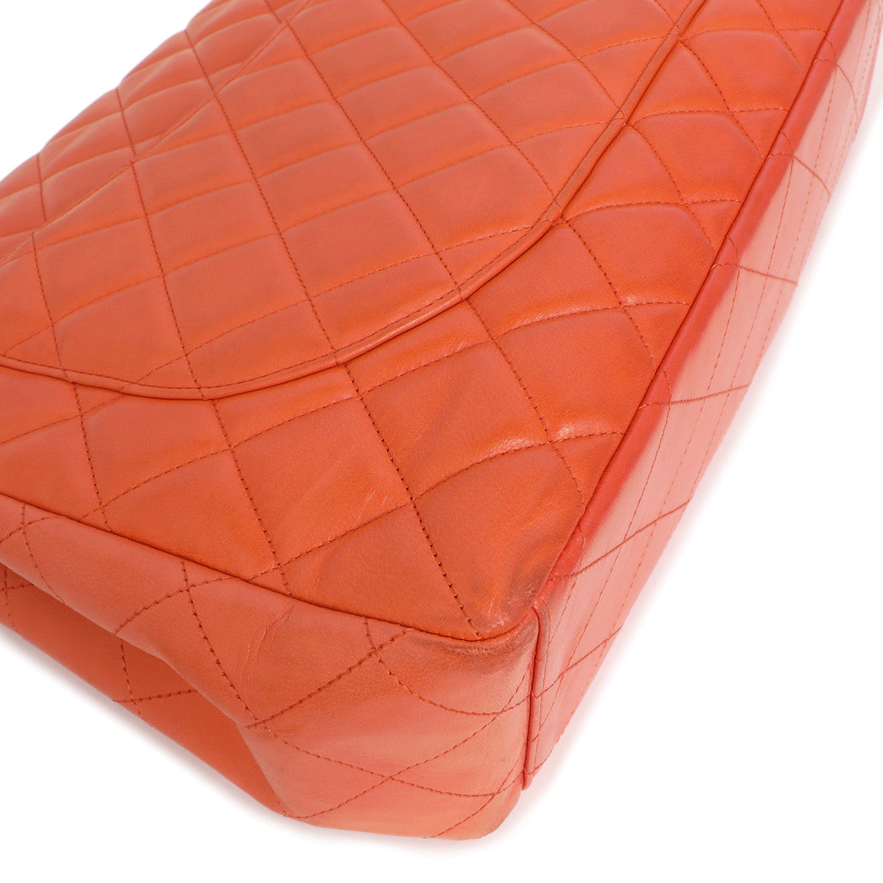 Exclusive Chanel Coral Quilted Lambskin Maxi Classic Single Flap — Lifestyle View