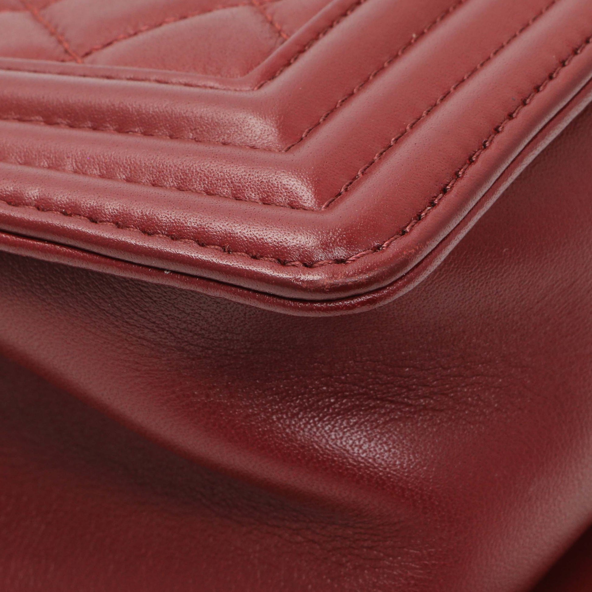Exclusive Chanel Burgundy Quilted Calfskin Small Boy Flap — Alternate View 7