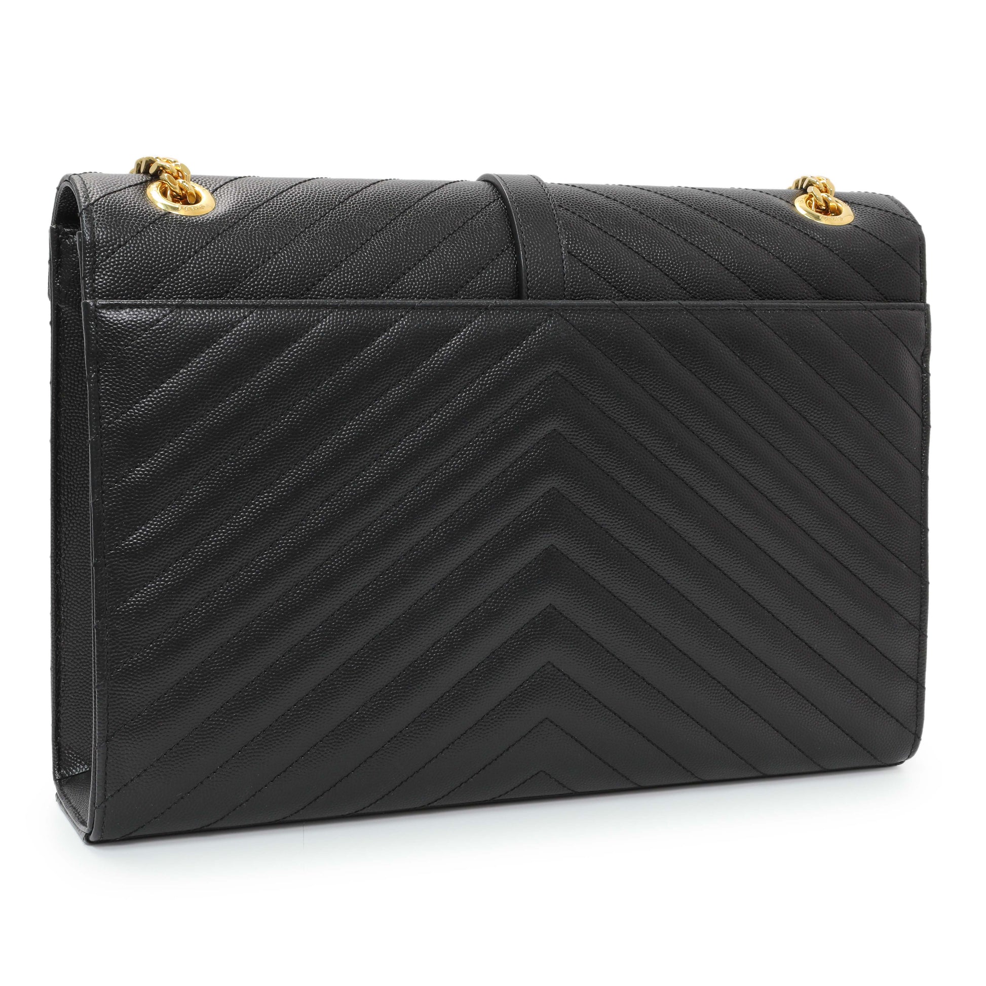 Exclusive Saint Laurent Grain De Poudre Mixed Matelasse Large Triquilt Monogram Satchel — Side View