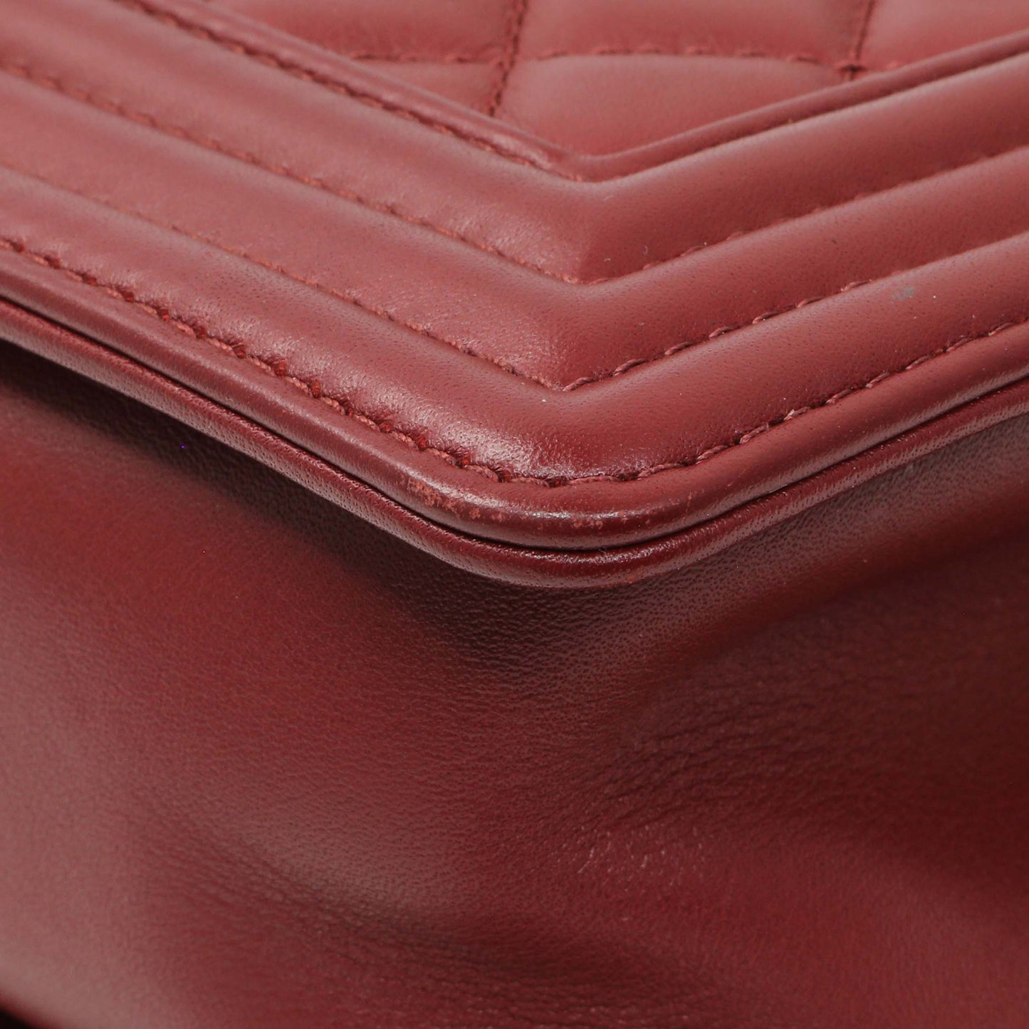 Exclusive Chanel Burgundy Quilted Calfskin Small Boy Flap — Alternate View 8
