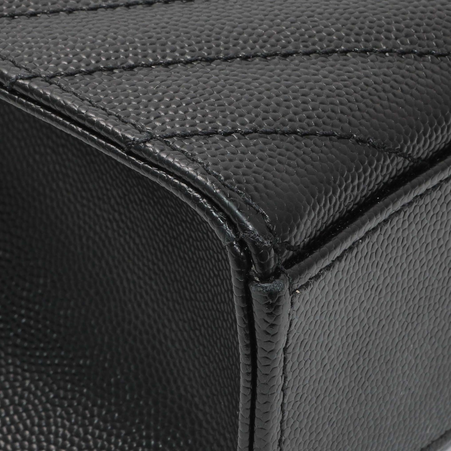 Exclusive Saint Laurent Grain De Poudre Mixed Matelasse Large Triquilt Monogram Satchel — Top View